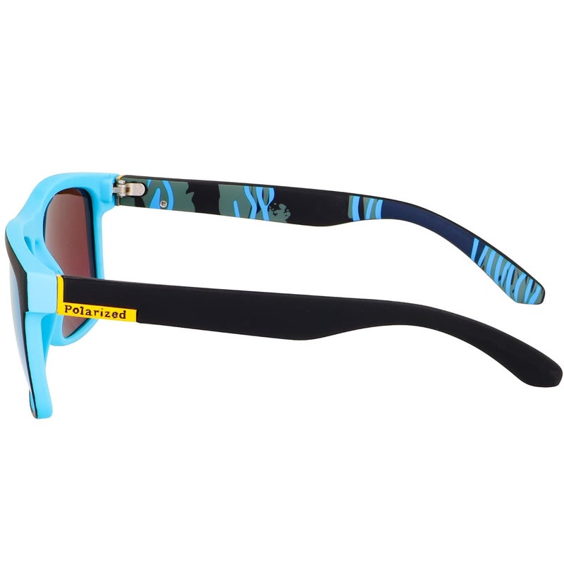 Dervin UV Protected Retro Square Light Weight Matt Finish Polarized Sunglasses for Men and Women (Medium) - Image 3