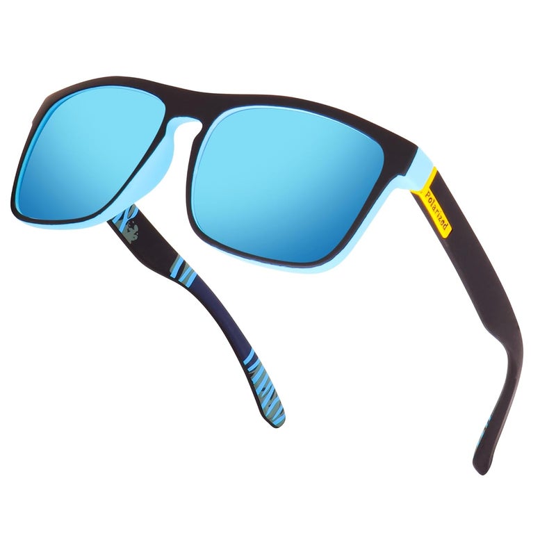Dervin UV Protected Retro Square Light Weight Matt Finish Polarized Sunglasses for Men and Women (Medium) - Image 4