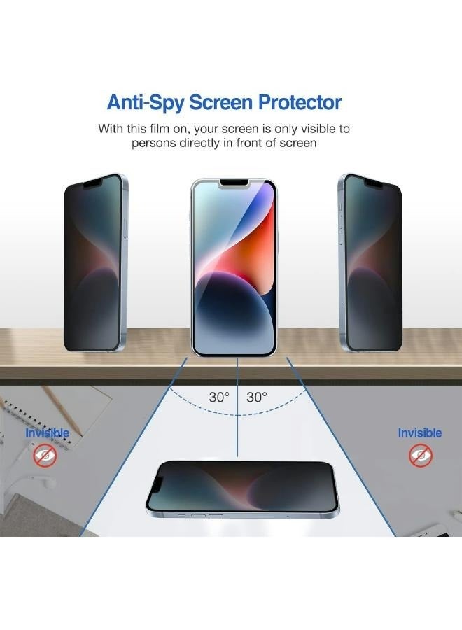 Privacy Anti-spy nano screen protector to protect privacy for (iPhone 13), maximum protection for the screen from scratches and breakage  - Image 5