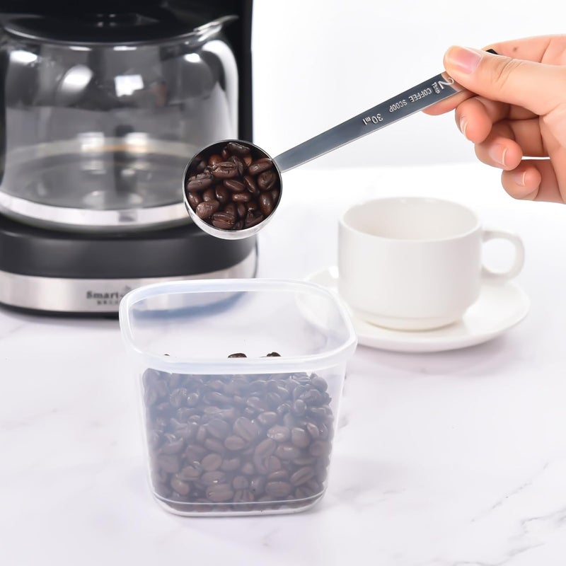 Timoo 5 Pcs Coffee Scoop 2 Tablespoon Scoop Stainless Steel Tablespoon Measuring Spoon Long Handle for Powder Ground Coffee Tea Sugar - Image 4