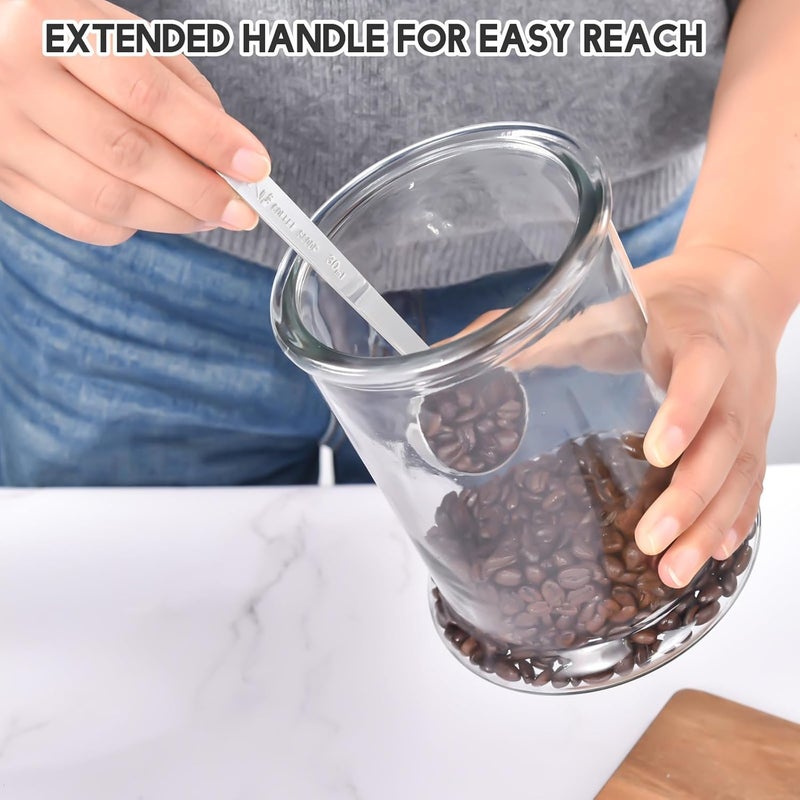 Timoo 5 Pcs Coffee Scoop 2 Tablespoon Scoop Stainless Steel Tablespoon Measuring Spoon Long Handle for Powder Ground Coffee Tea Sugar - Image 2