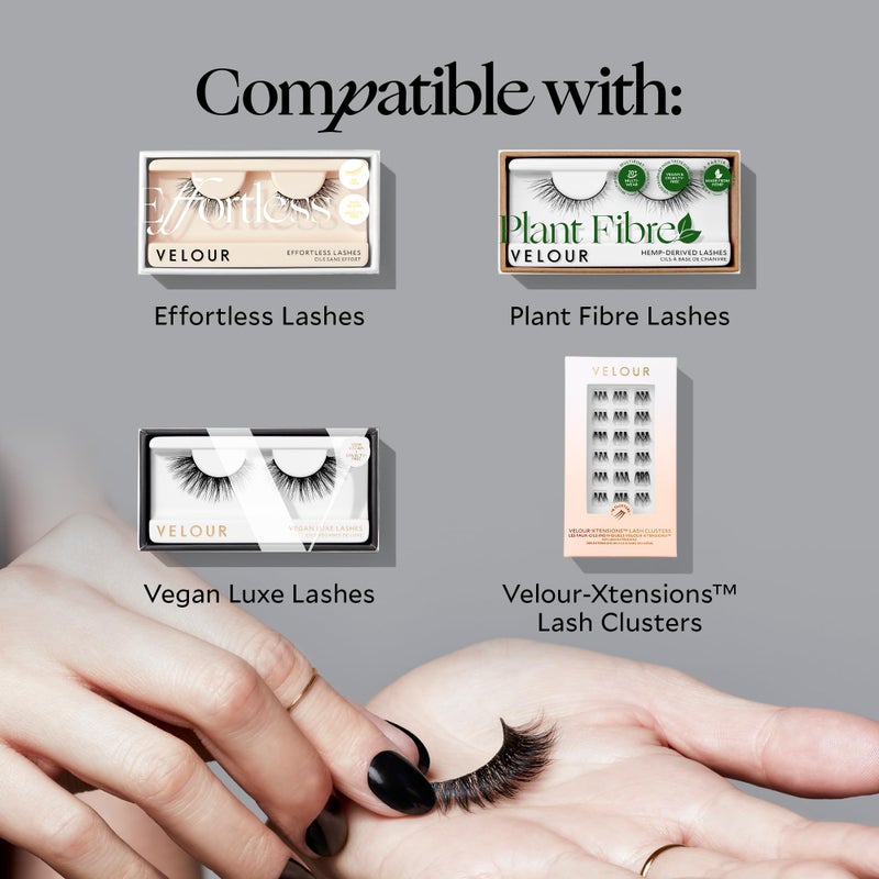 Velour Strong Eyelash Glue â€“ Super Hold Vegan Lash Glue, Brush on Applicator â€“ Premium, Latex-Free Eye Lash Glue for Strip Eyelash Extensions, Lash Adhesive for False Lashes (Black) - Image 5