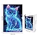 Artinhand Great Jigsaw Puzzles for Adults 300 Pieces Animal Cute Blue Glowing Cat Puzzles for Adults Toys Gift Family Decoration Kids Puzzle - Image 4