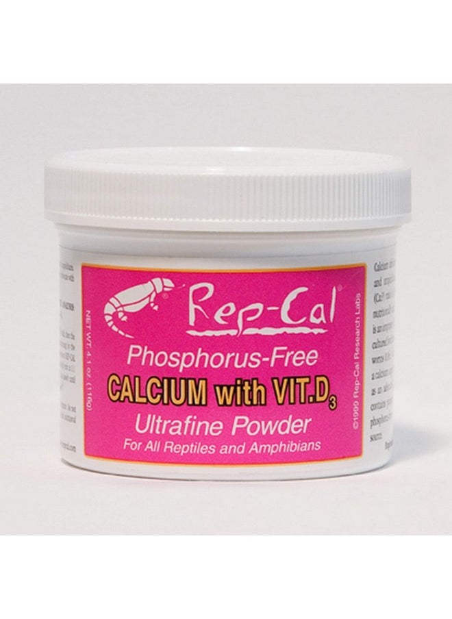 Rep-Cal Rep-Cal Phosphorus-Free Calcium with Vitamin D3 Ultrafine Powder, 3.3 oz. 