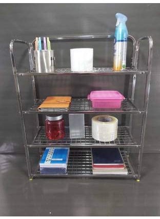 Palomino - PALOMINO Polo Stainless Steel 4 Layer Wall Mount Multipurpose Rack Utensils Rack | Kitchen Dish Rack Modern Kitchen Storage Rack (31 x 24 inch) - Image 1