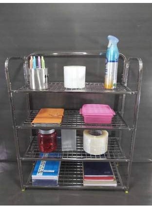 Palomino - PALOMINO Polo Stainless Steel 4 Layer Wall Mount Multipurpose Rack Utensils Rack | Kitchen Dish Rack Modern Kitchen Storage Rack (31 x 24 inch) - Image 1