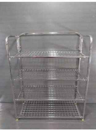 Palomino - PALOMINO Polo Stainless Steel 4 Layer Wall Mount Multipurpose Rack Utensils Rack | Kitchen Dish Rack Modern Kitchen Storage Rack (31 x 24 inch) - Image 1