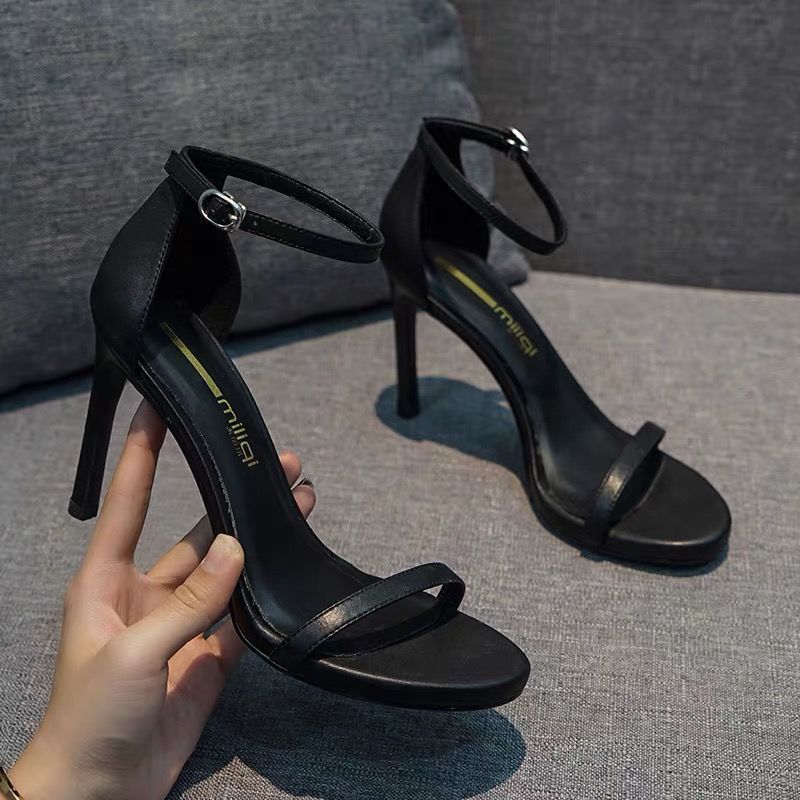 Women'S Elegant One-Word Sandals Women'S Summer High Heel 2023 New Women'S Shoes Stiletto Heel Shoes Women'S High Heels - Image 4