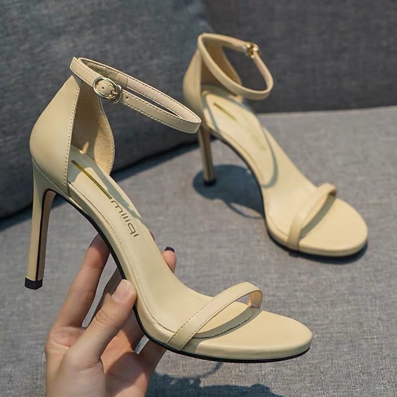Women'S Elegant One-Word Sandals Women'S Summer High Heel 2023 New Women'S Shoes Stiletto Heel Shoes Women'S High Heels - Image 3