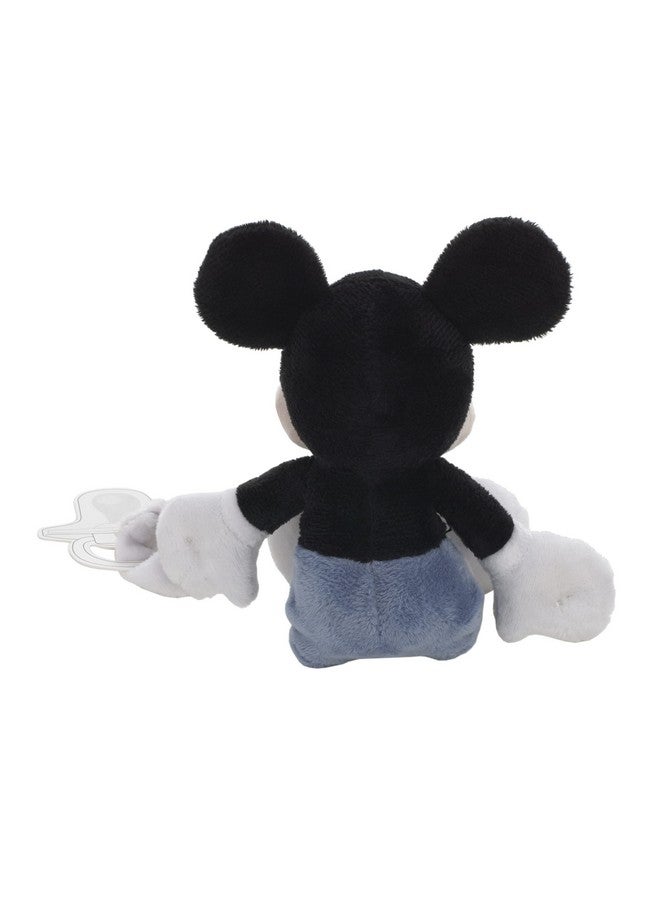Disney Mickey Mouse White, Blue and Black Plush Buddy Pacifier Holder - Image 2