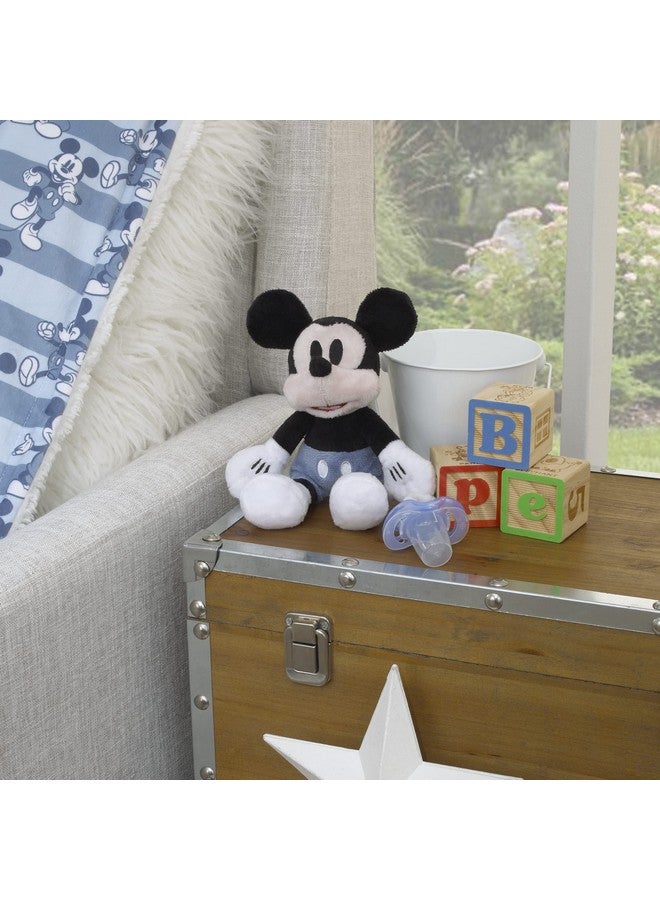 Disney Mickey Mouse White, Blue and Black Plush Buddy Pacifier Holder - Image 3