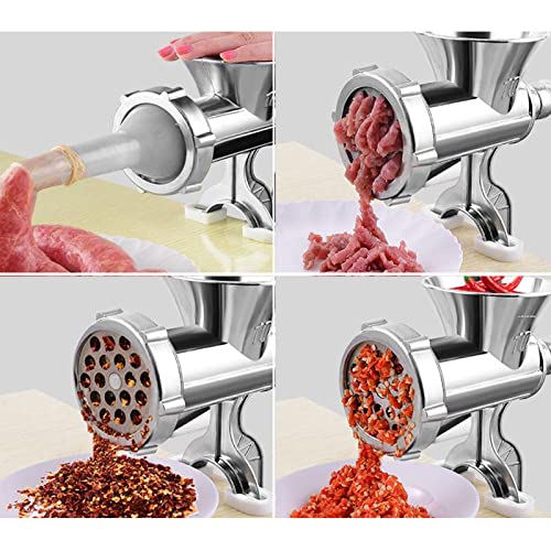 CALANDIS® Stainless Steel Manual Meat Grinder Mincer Tool Table Hand Crank Sausage S | 1 Piece Manual Meat Grinder - Image 2