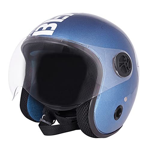 Sage Square Guardian Cruiser Plus || ISI Certified || Open face Helmet for Unisex Adult (Blue Metallic Matte) (Small) - Image 2