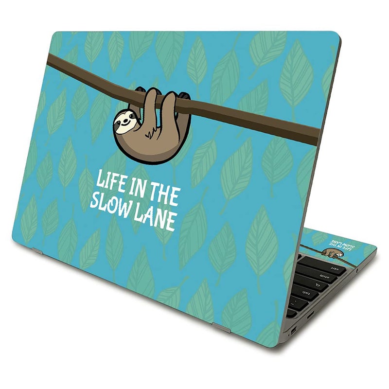 MIGHTY SKINS MightySkins Skin Compatible with Samsung Chromebook 4 (2021) 11.6" - Slow Sloth | Protective, Durable, and Unique Vinyl Decal wrap Cover | Easy to Apply, Remove, and Change Styles | Made in The USA - Image 1