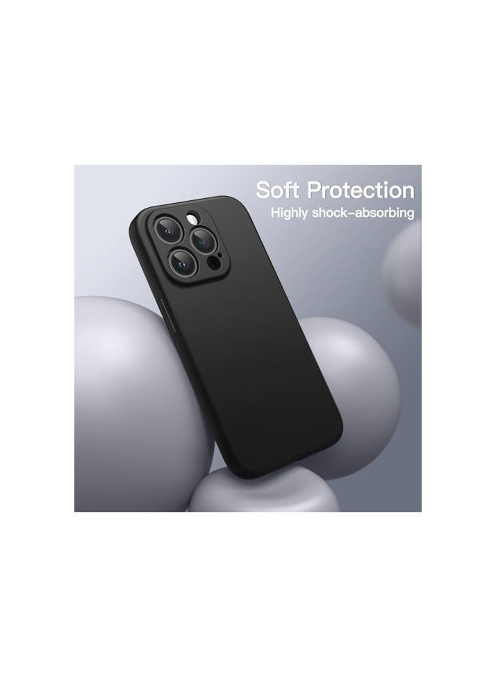 جي تيك حافظة JETech من السيليكون المغناطيسي لهاتف iPhone 14 Pro مقاس 6.1 بوصة، متوافقة مع MagSafe، غطاء هاتف مع حماية كاملة لعدسة الكاميرا (أسود) - Image 2