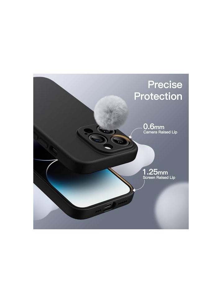 جي تيك حافظة JETech من السيليكون المغناطيسي لهاتف iPhone 14 Pro مقاس 6.1 بوصة، متوافقة مع MagSafe، غطاء هاتف مع حماية كاملة لعدسة الكاميرا (أسود) - Image 3