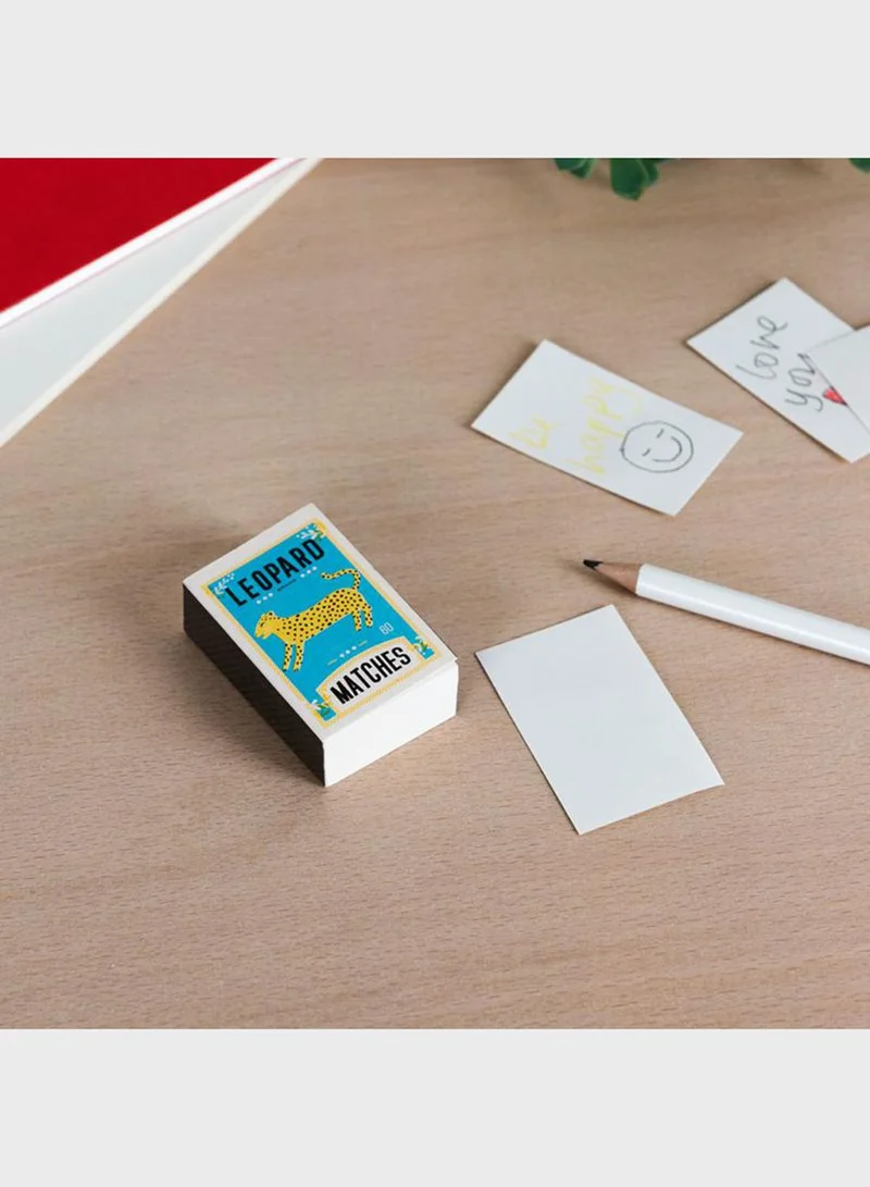 Rex London Printed Matchbox Leopard Illustration Matches