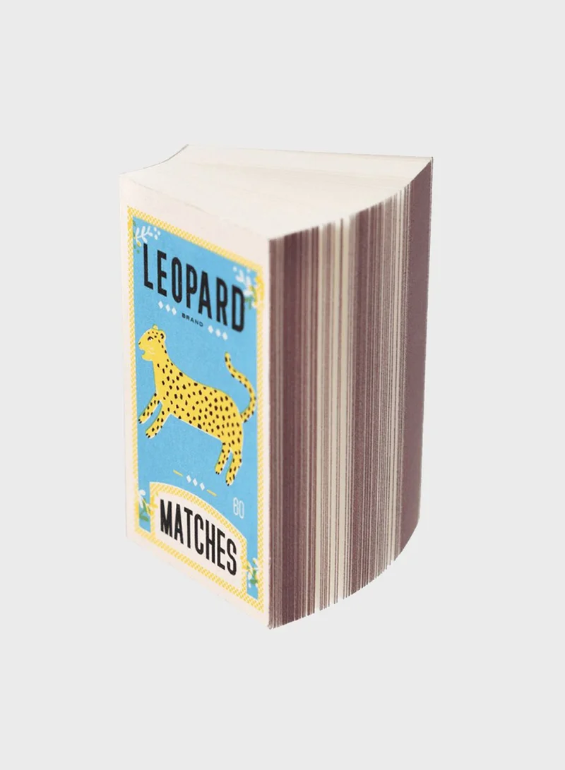 Rex London Printed Matchbox Leopard Illustration Matches