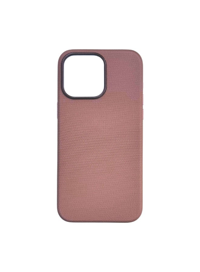 جراب Tech Woven (جلد نباتي) لهاتف iPhone 13 Pro Max، بني - Image 1