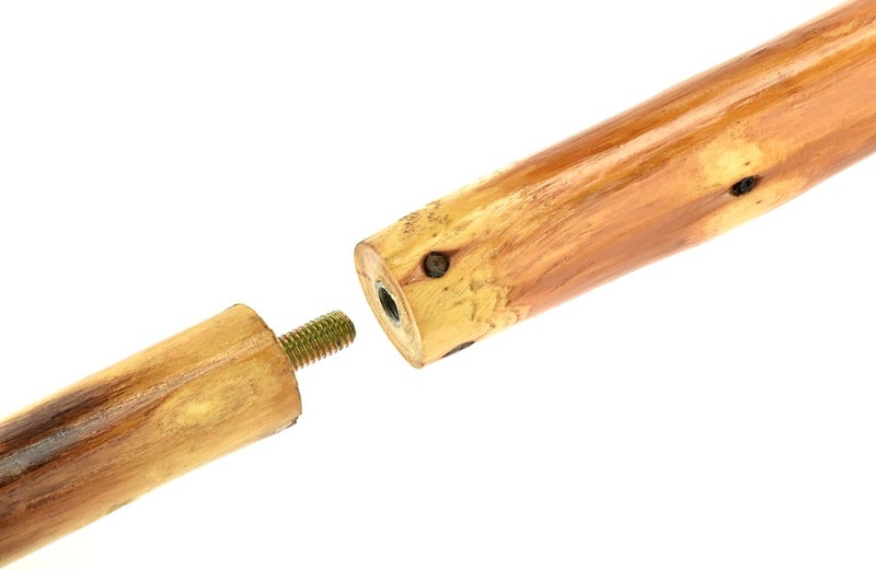 SE عصا مشي/تسلق قابلة للفك من خشب الصنوبر 55" مكونة من 3 قطع مع طرف معدني، طرف مطاطي معزز، وحقيبة سفر مقاومة للماء - محمولة ومتينة للمغامرات الخارجية - Image 3