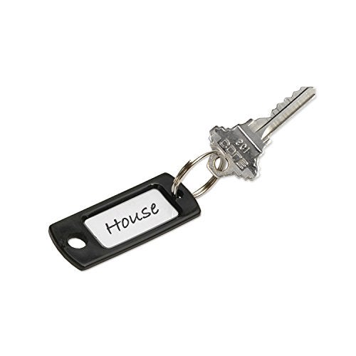 Lucky Line Flexible Colored Plastic Key Tag with 3/4" Split Ring in Red, 50 Tags (16970) - Image 2
