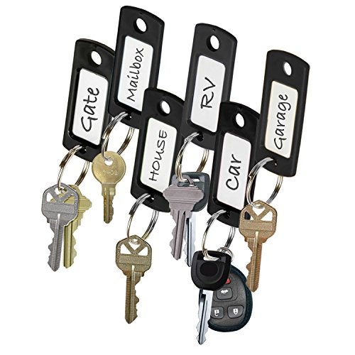 Lucky Line Flexible Colored Plastic Key Tag with 3/4" Split Ring in Red, 50 Tags (16970) - Image 3