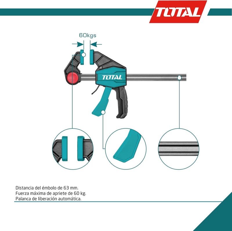 Total Reversible One-Hand Quick Clamp - Image 3
