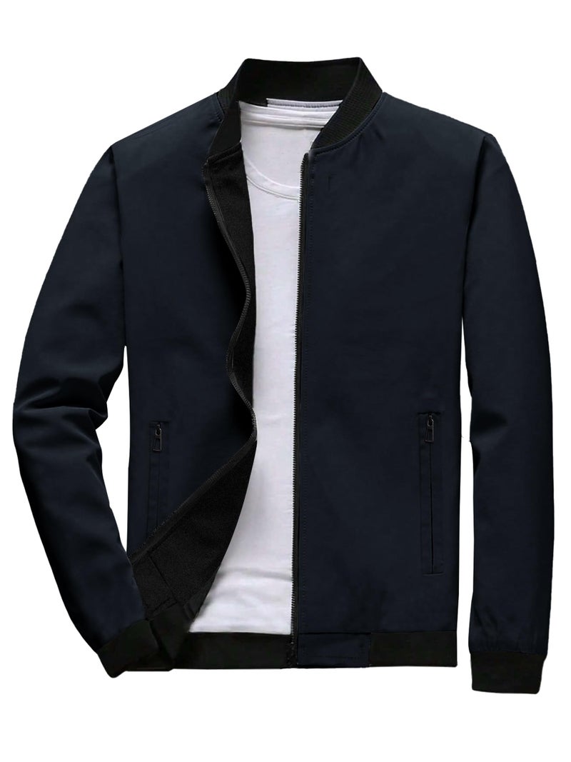 Noble Monk Bomber Jacket For Men | Mens Quilted standard length Jacket | Full Sleeve Mens Jacket - Image 4