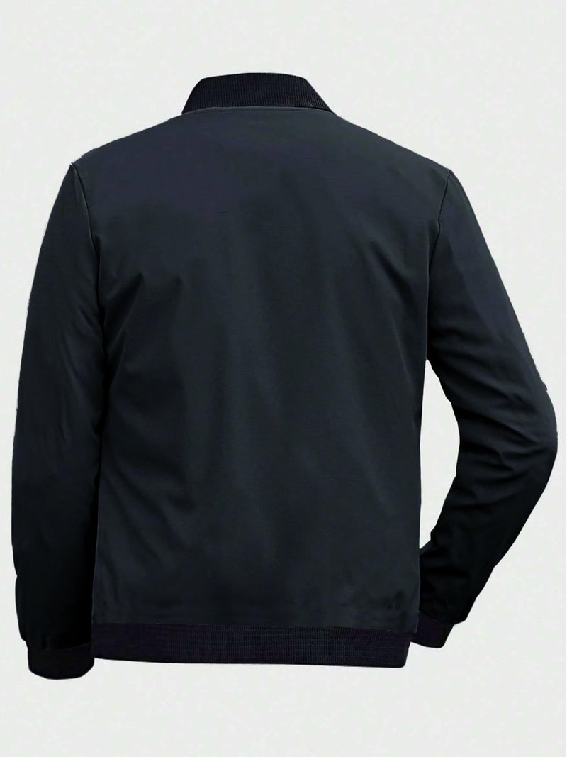 Noble Monk Bomber Jacket For Men | Mens Quilted standard length Jacket | Full Sleeve Mens Jacket - Image 3