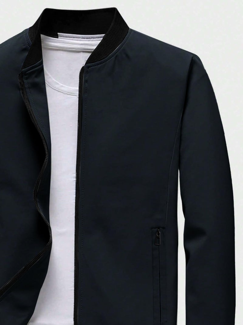 Noble Monk Bomber Jacket For Men | Mens Quilted standard length Jacket | Full Sleeve Mens Jacket - Image 2