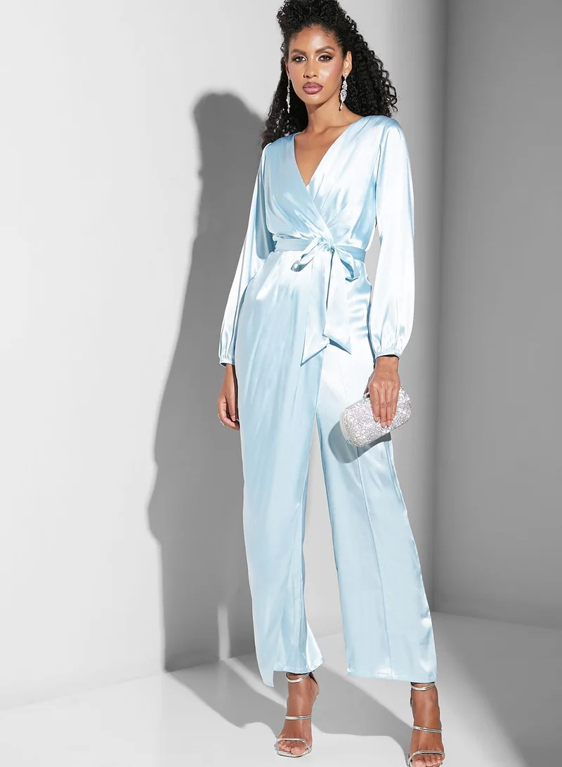 RVVIVA V-Neck Wide Leg Jumpsuit
