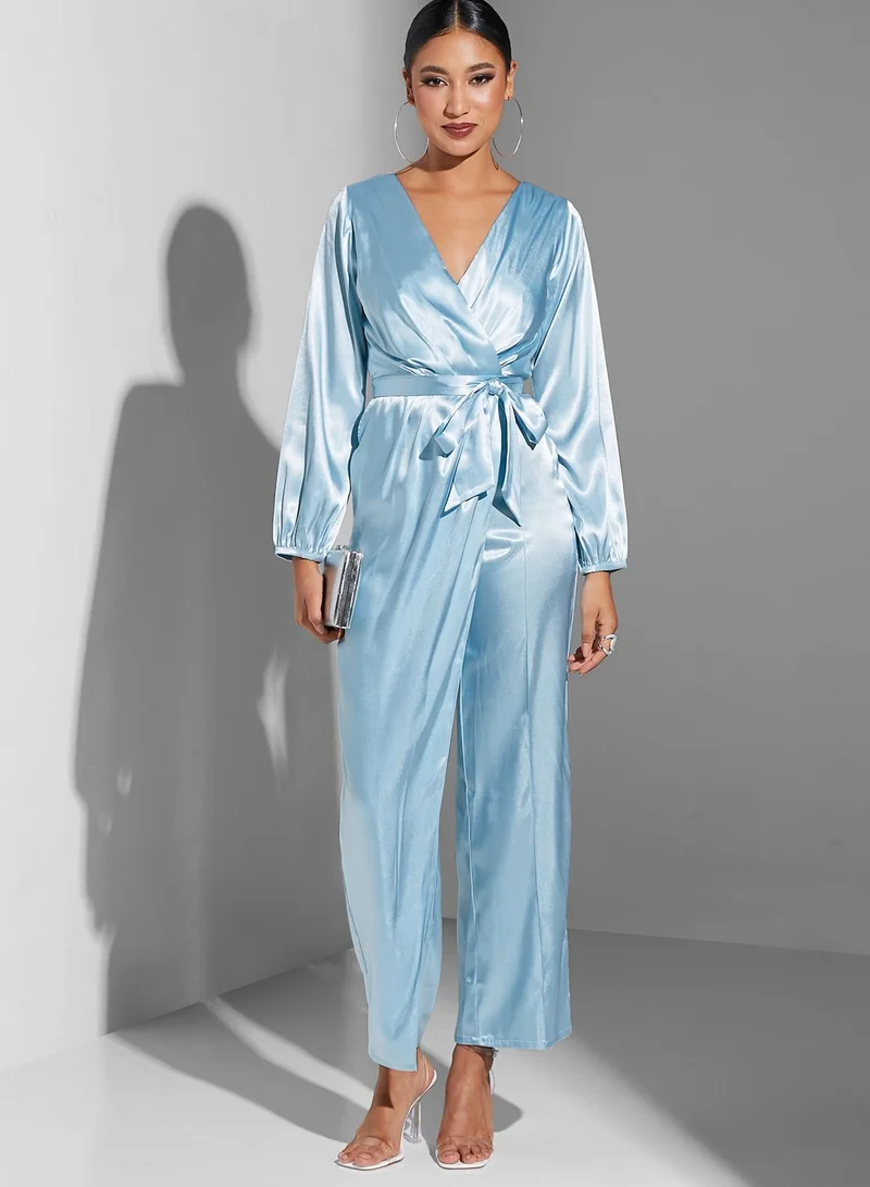 RVVIVA V-Neck Wide Leg Jumpsuit