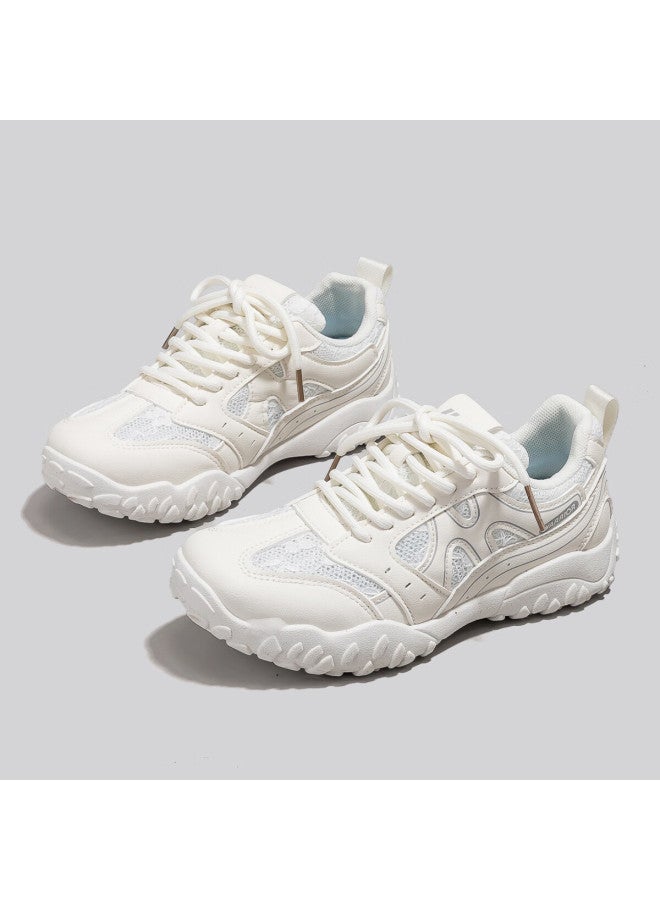 Pull Back Warrior Women's German Training Shoes Autumn New Thick-soled Comfortable Casual Shoes Wxym005z Beige Size 40 - Image 3