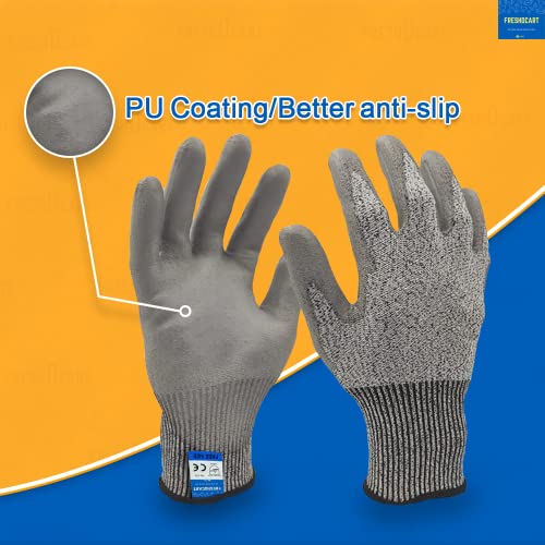 FreshDcart FDCR2010 Rubber coated nylon Cut-Proof Safety Hand Gloves anti cut with nylon and rubber coated hand gloves for domestic and Industrial, Gardening free size - Image 3