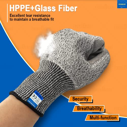 FreshDcart FDCR2010 Rubber coated nylon Cut-Proof Safety Hand Gloves anti cut with nylon and rubber coated hand gloves for domestic and Industrial, Gardening free size - Image 5