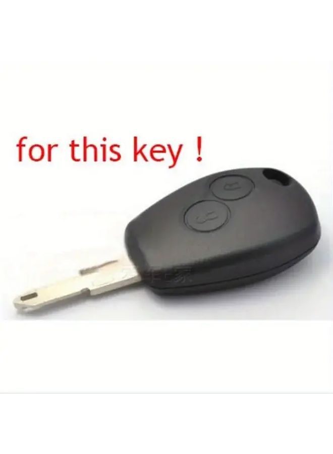 Blue Silicone 2 Button Car Key Case Cover For Renault Dacia Logan Sandero Lada Nissan - Image 2