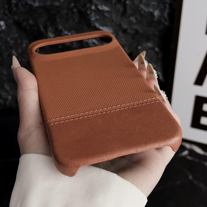 HuHa Protective Cover For Google Pixel 9 / 9 Pro Stitching Cloth MagSafe Magnetic PC Hybrid PU Phone Case(Brown) - Image 4