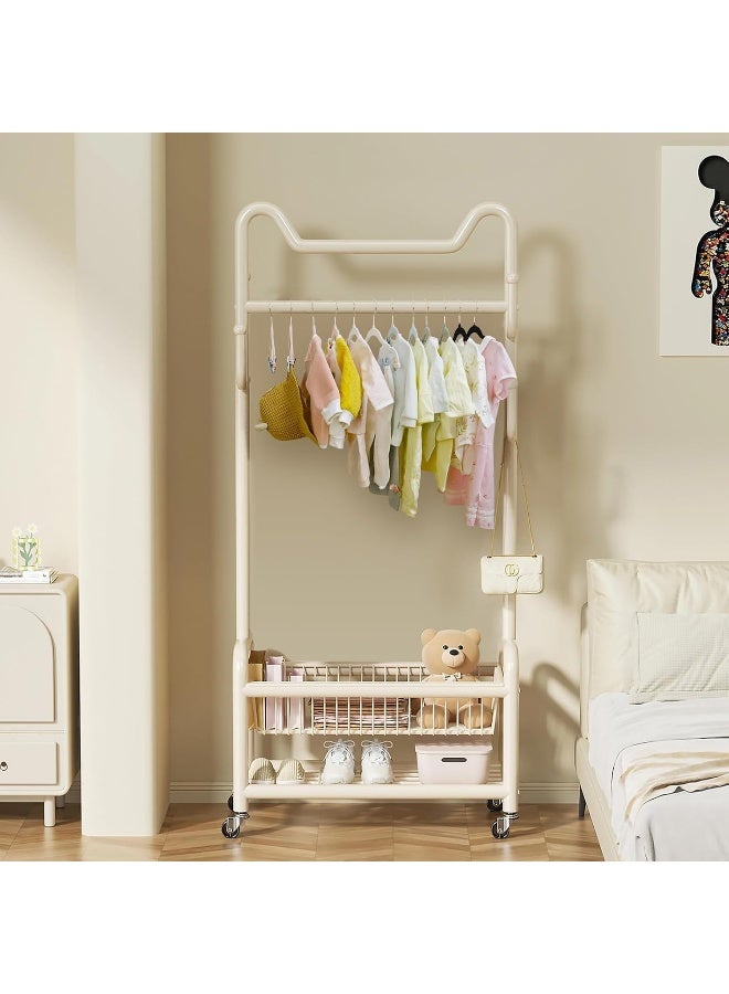 ManGotree 7 Pack Grey Color Baby Velvet Hangers with Movable Clips, Non-Slip Kids Felt Hangers, Ultra-Thin Space-Saving Children's Clothes Hangers for Skirts, Pants, Dresses, Shirts, Jackets - Image 3