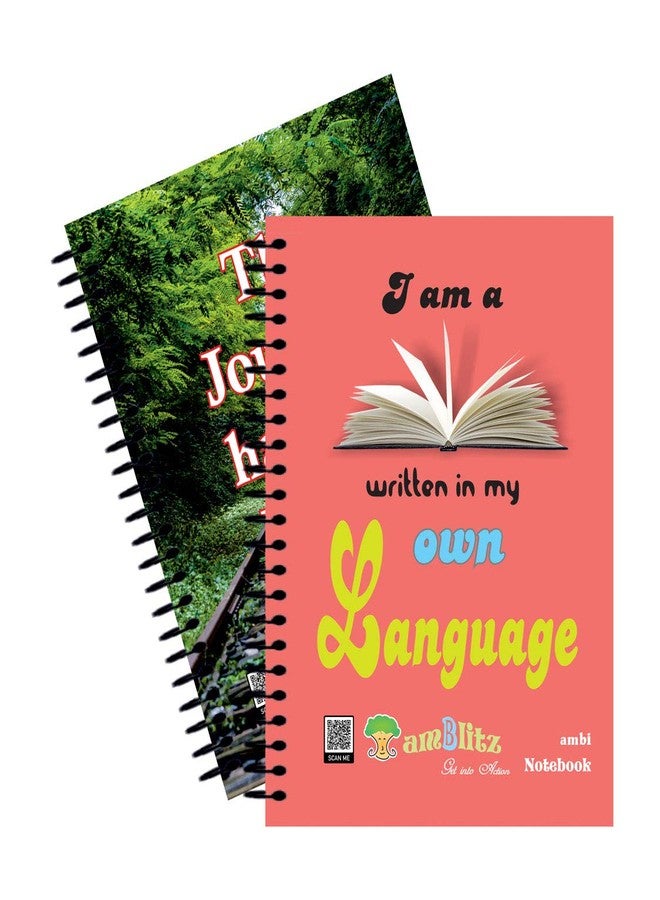 amblitz Notebook | 200 Pages | Pack of 2 Notebooks | Ruled Single Line | Short Notebook | A5 Size | Contains Coloured Pages | 5 Different Colors | Code 0216 | - Image 1