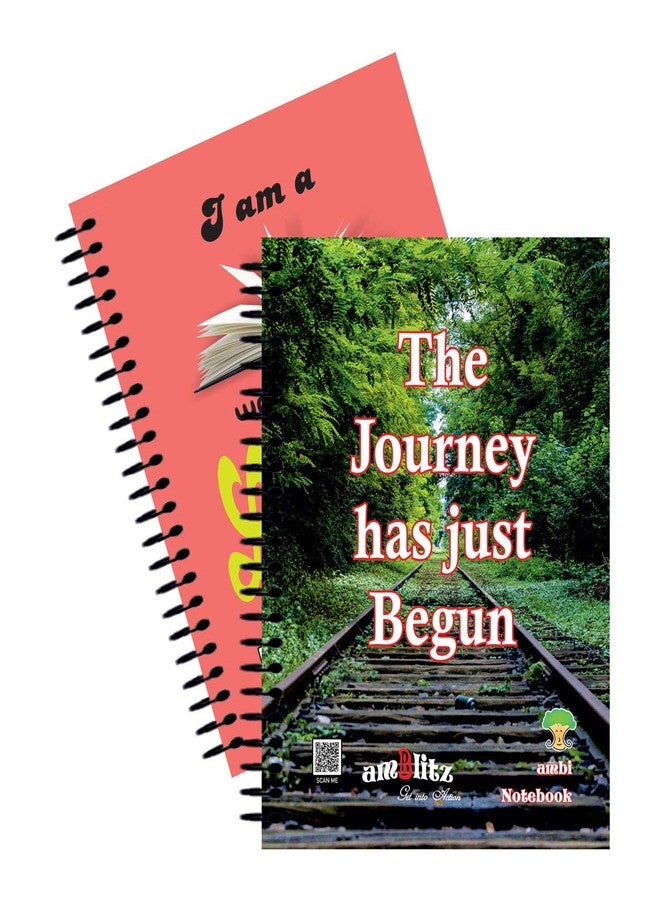 amblitz Notebook | 200 Pages | Pack of 2 Notebooks | Ruled Single Line | Short Notebook | A5 Size | Contains Coloured Pages | 5 Different Colors | Code 0216 | - Image 2