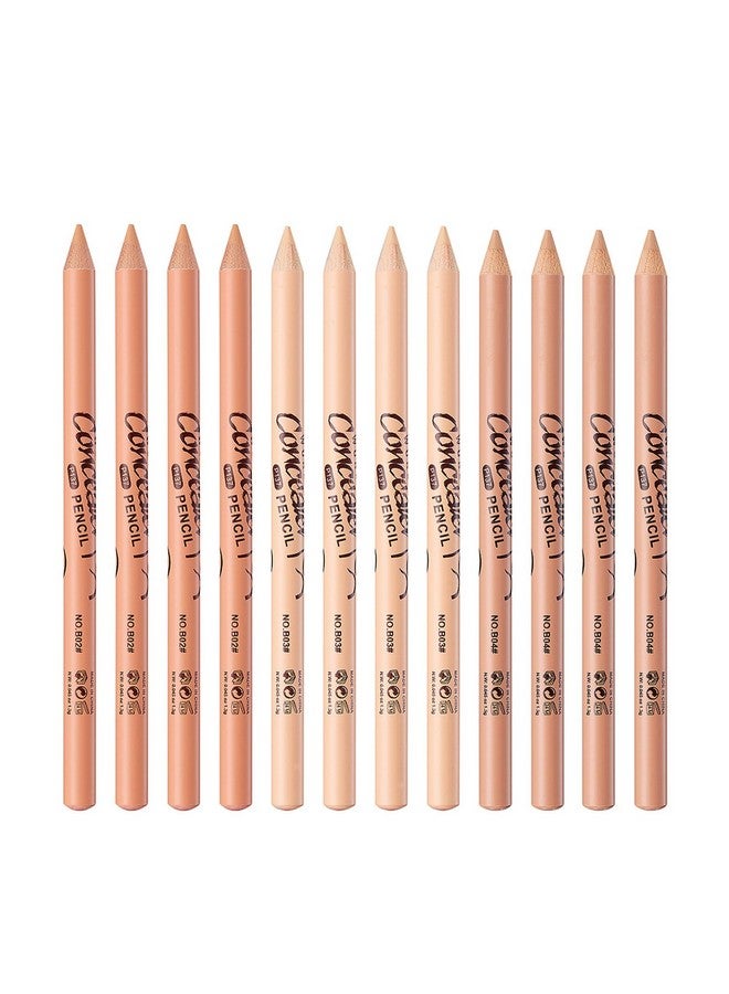 Zevni 12 Pcs Wonder Concealer Pencil，3 Colors Face Concealer Pencil，Evens Out Skin Tone，Can Perfection Conceal Blemish，Dark Circle，Aging Spot，Acne，Etc - Image 1
