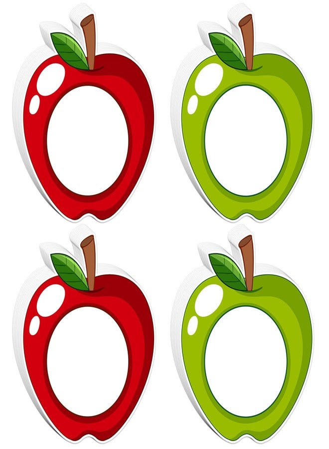 Lucleag 40 PCS Apple Cutouts for Classroom Bulletin Board Decoration, Red Green Apple Classroom Name Tags for Teacher Classroom Cubbies, Apple Student Nameplates for Desk, 5.9 x 5.12 inch - Image 1
