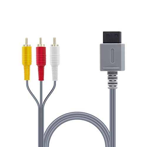 Mcbazel Wii AV Cable, Gold-Plated 3 RCA Interface, 6FT/1.8M, Compatible with Wii, Wii U & TV Systems - Image 1