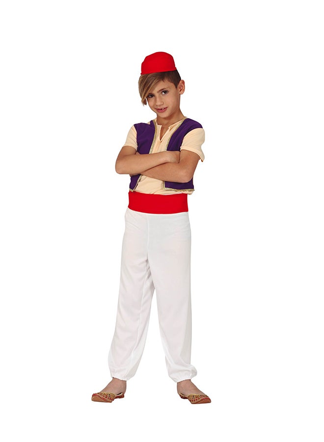 Fiestas Guirca Aladdin Costume, Size: 5-6 Years. Costume Includes: Hat, T-shirt with Waistcoat, Trousers, Belt 