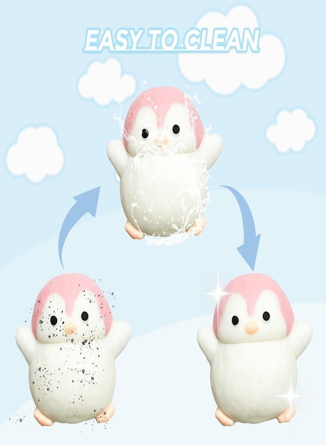 JANESVISSY 8 Pcs Taba Squishies Pack - Squishy Pack Include (2 Penguins,2 Chick, 2 Cat Paws,2 Hamster),Squishy Fidget Toys Set,Gifts for Kids, Party Favors - Kawaii Taba Handmade Stress Toys - Image 4