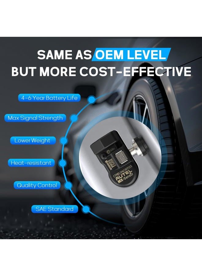 Autel TPMS Sensors MX-Sensor (Metal Valves,Pack of 16 Sensor ) 315Mhz+433 Mhz Sensor Programmable ,Same as OE Sensor, Tire Pressure Sensors Work with TS401 TS408 TS501 TS508 TS508WF TS608 MK808ts - Image 3