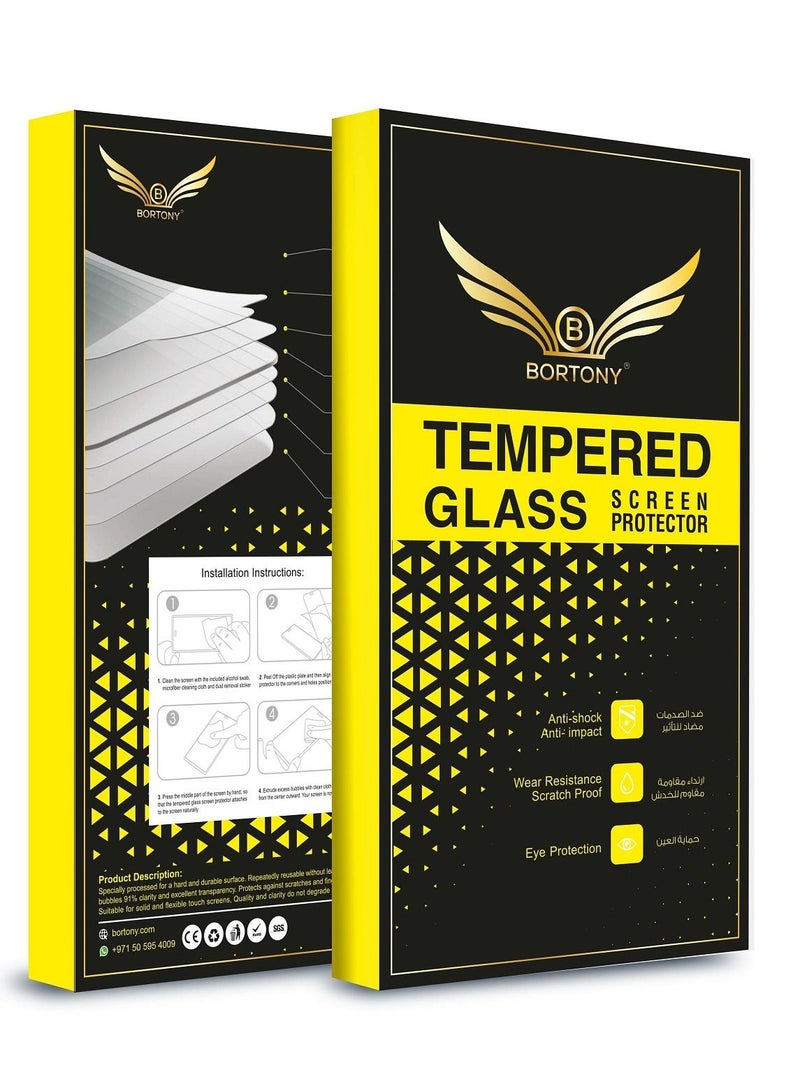 BORTONY Tempered Glass Screen Protector With 9H hardness For Samsung Galaxy A52 Black - Image 2