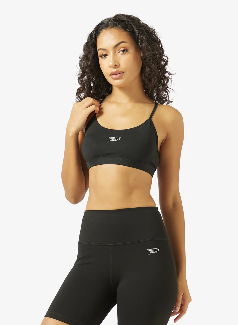 TOMMY JEANS Casual  Sp Crp Silver Script Bra