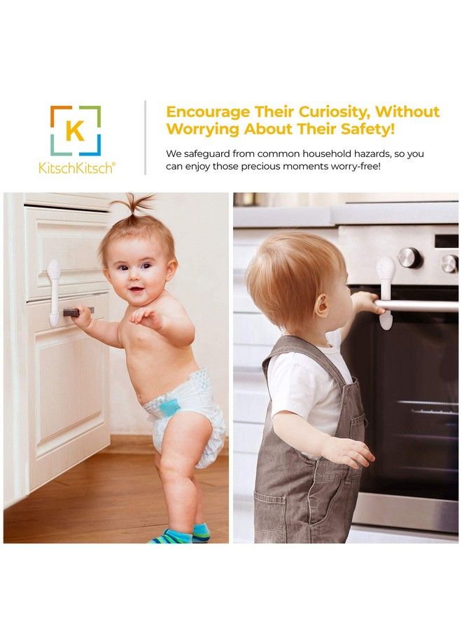 KitschKitsch Baby Safety Plastic Drawer Locks (8 Piece Brown) - Image 3