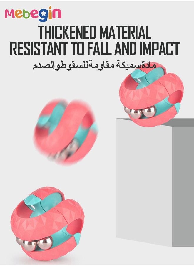 MEBEGIN - 4Pcs Ball Orbit Rubik's Cubes Set, Finger Decompression Toy with Changeable Track, Maze Cube Balls, Fun Ball Drop Toy, Roll Ramp Game, Fidget Cube for Kids Aged 6+, Creative Stress Relieve Toy, 5.6*5*5CM - Image 1